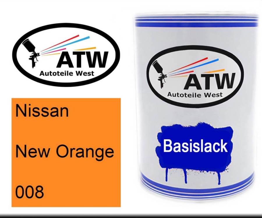 Nissan, New Orange, 008: 500ml Lackdose, von ATW Autoteile West.